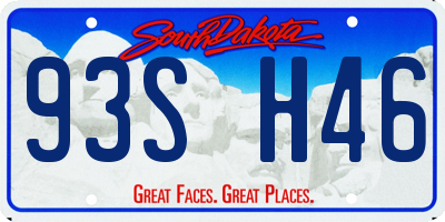 SD license plate 93SH46