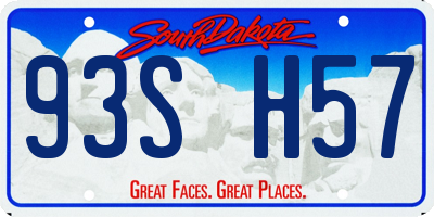 SD license plate 93SH57