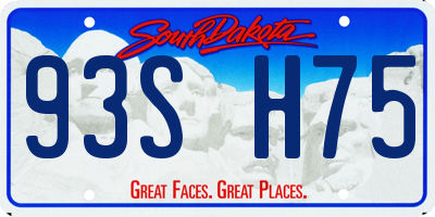 SD license plate 93SH75