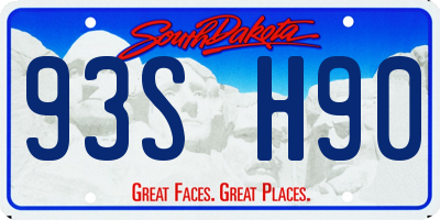 SD license plate 93SH90