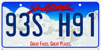 SD license plate 93SH91