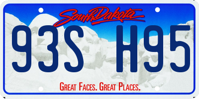 SD license plate 93SH95