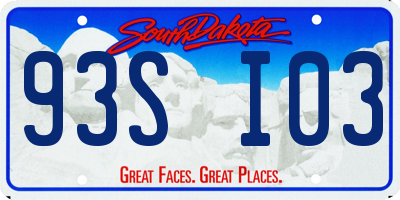 SD license plate 93SI03