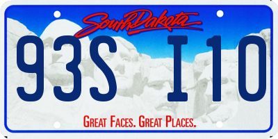 SD license plate 93SI10