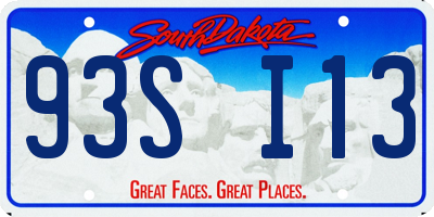 SD license plate 93SI13