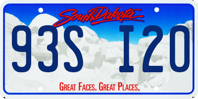 SD license plate 93SI20