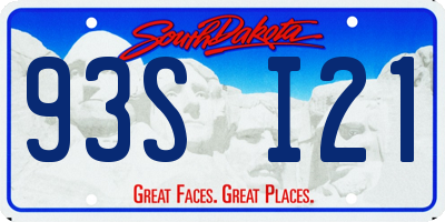SD license plate 93SI21