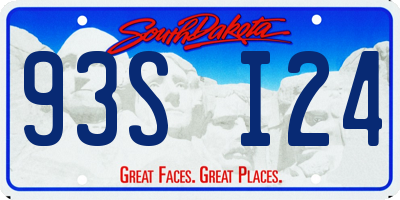 SD license plate 93SI24