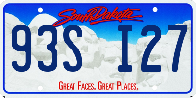 SD license plate 93SI27