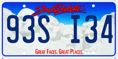 SD license plate 93SI34