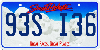 SD license plate 93SI36