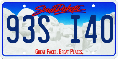 SD license plate 93SI40
