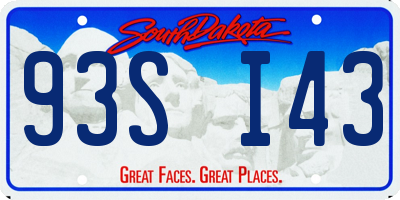 SD license plate 93SI43