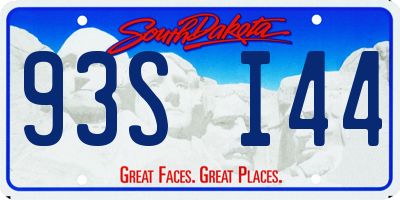 SD license plate 93SI44