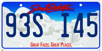 SD license plate 93SI45