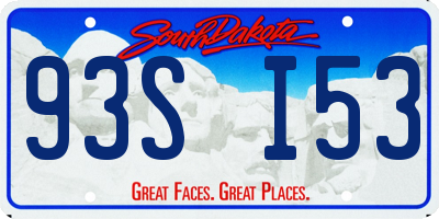 SD license plate 93SI53