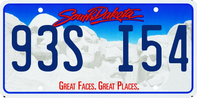 SD license plate 93SI54