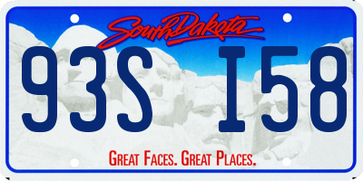SD license plate 93SI58