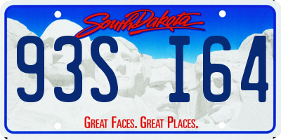 SD license plate 93SI64