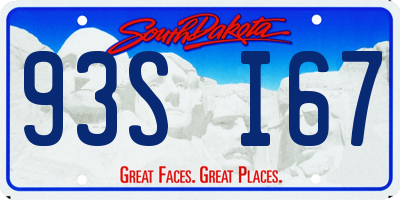 SD license plate 93SI67