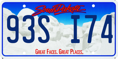 SD license plate 93SI74
