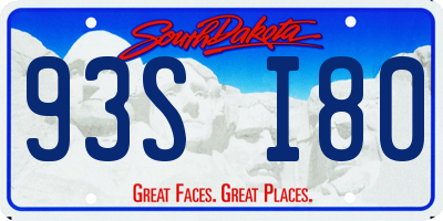 SD license plate 93SI80