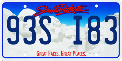 SD license plate 93SI83