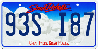 SD license plate 93SI87