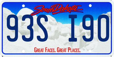 SD license plate 93SI90