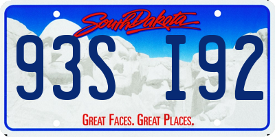 SD license plate 93SI92