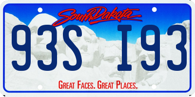 SD license plate 93SI93