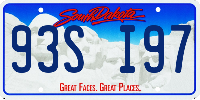SD license plate 93SI97