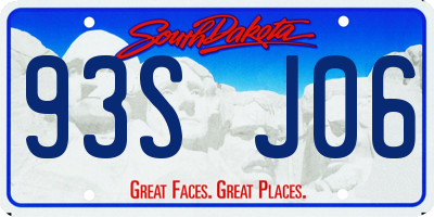 SD license plate 93SJ06