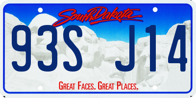 SD license plate 93SJ14