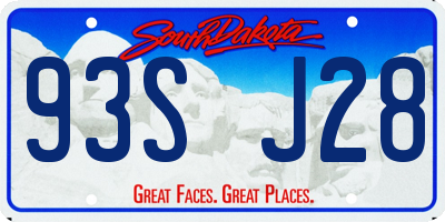 SD license plate 93SJ28