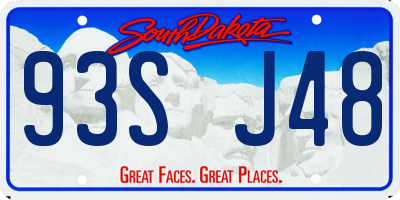 SD license plate 93SJ48