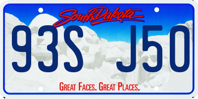 SD license plate 93SJ50