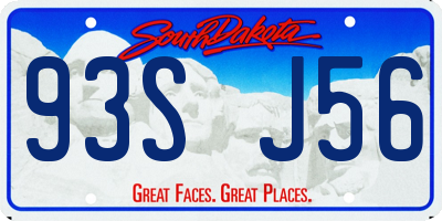SD license plate 93SJ56