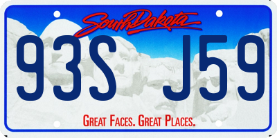 SD license plate 93SJ59