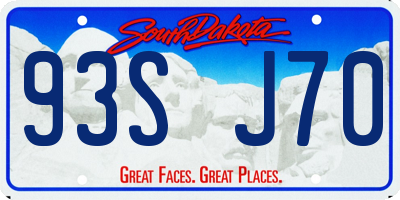 SD license plate 93SJ70
