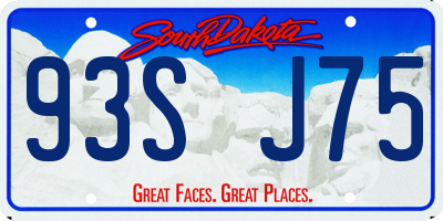 SD license plate 93SJ75
