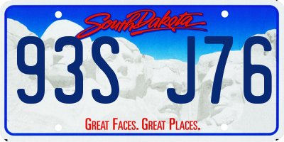 SD license plate 93SJ76