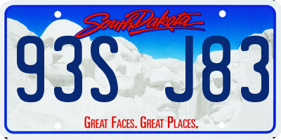 SD license plate 93SJ83