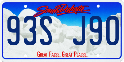 SD license plate 93SJ90