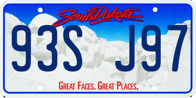 SD license plate 93SJ97