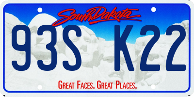 SD license plate 93SK22