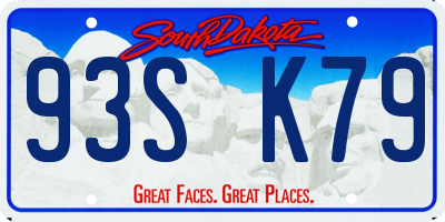 SD license plate 93SK79