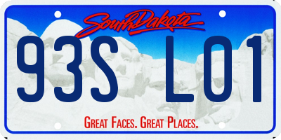 SD license plate 93SL01
