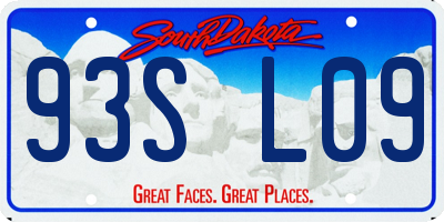 SD license plate 93SL09