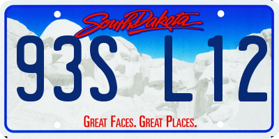SD license plate 93SL12
